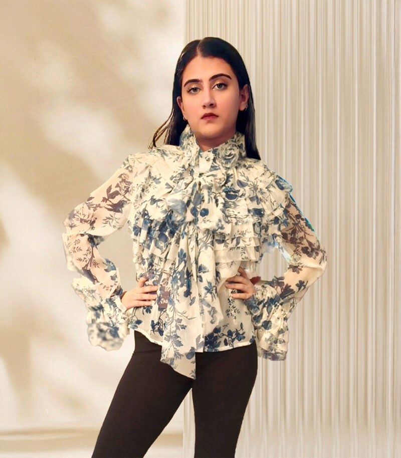 Printed Knot Top